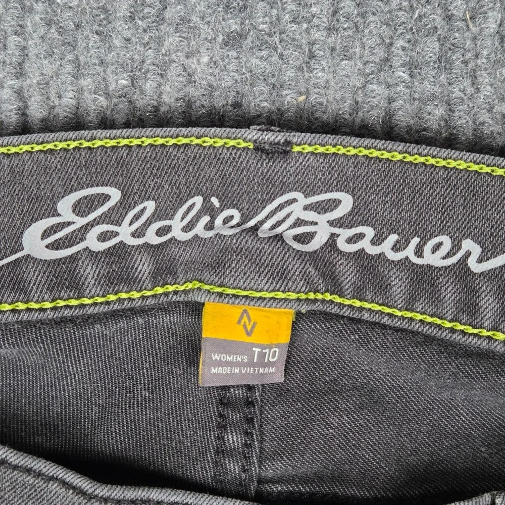Eddie Bauer Women's T 10 Gray Slim Straight Slightly Curvy Fit Jeans Pants - Picture 3 of 9